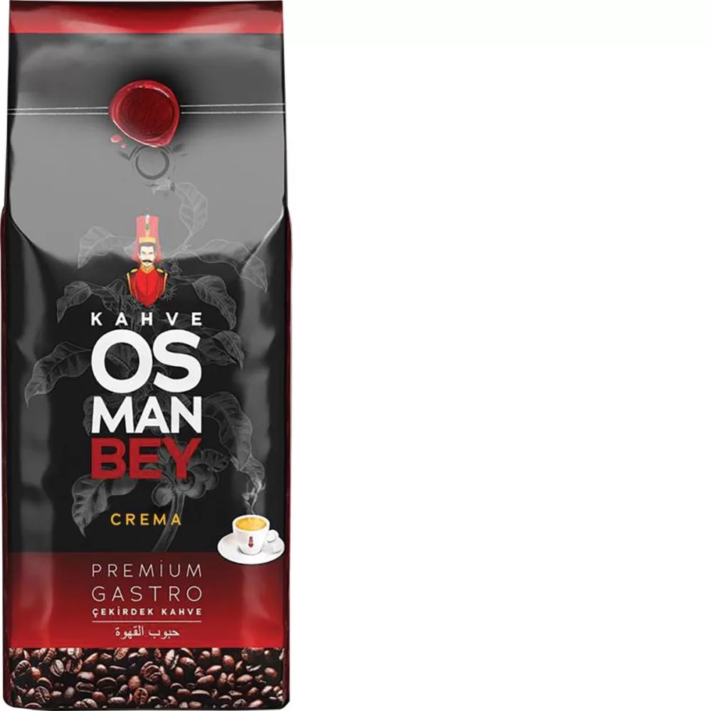 Caffè Osman Bey Crema 1000g Bohnen - Hochwertiger Arabica Kaffee, Schokolade & Nüsse, Ideal für Vollautomaten & Siebträgermaschinen