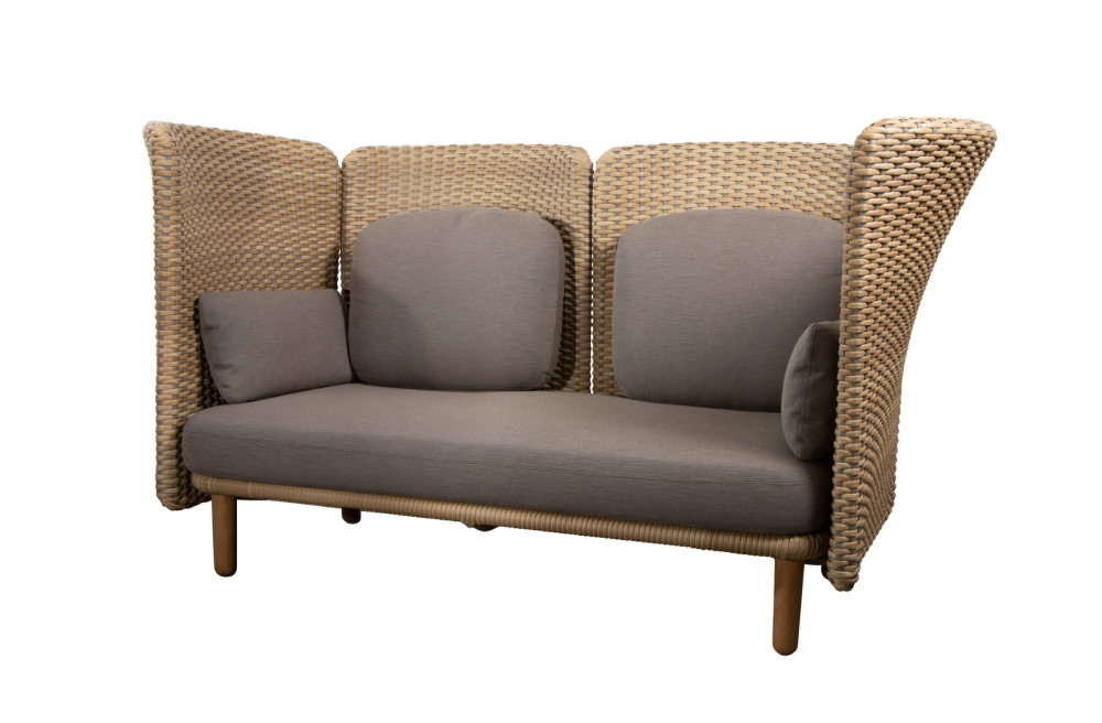 Cane-line Arch Outdoor Modulsofa Taupe | 2-Sitzer mit hohen Armlehnen | Elegantes, flexibles Design für Garten & Terrasse