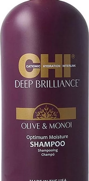 CHI Deep Brilliance Shampoo 946 ml – Moisturizing Olive & Monoi Oil for Dry, Damaged Hair, Restores Structure & Promotes Growth