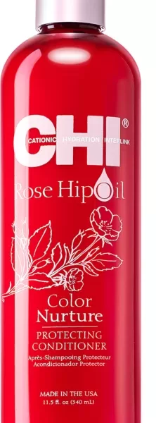 CHI Rose Hip Oil Shampoo 340ML – Sulfaatvrij, Reinigt & Voedt Haar, Voegt Glans & Volume Toe, Verlengt Haarkleur Bestendigheid