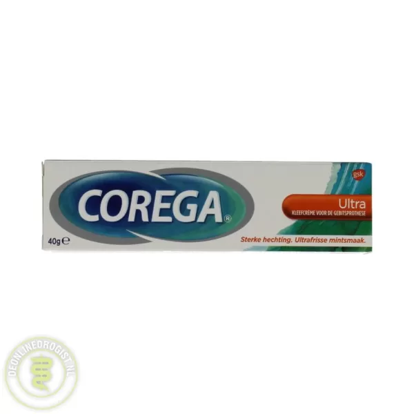 Corega Ultra Kleefcrème 70g – Extra sterke en langdurige hechting, 16 uur, milde mintsmaak, voor probleemloos eten met gebitsprothese