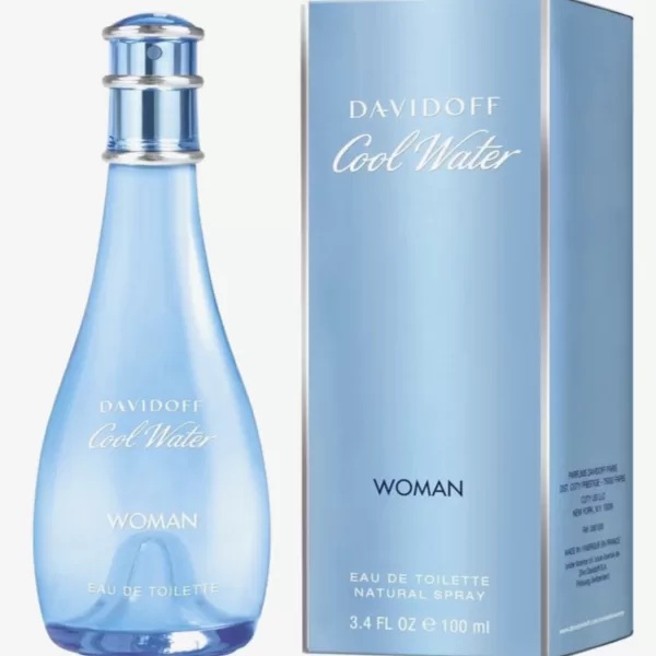 Davidoff Cool Water Eau de Toilette 100 ml - Fruitige & Florale Damesparfum met Zwarte Bessen, Ananas & Waterlelie - Verkwikkende Geur