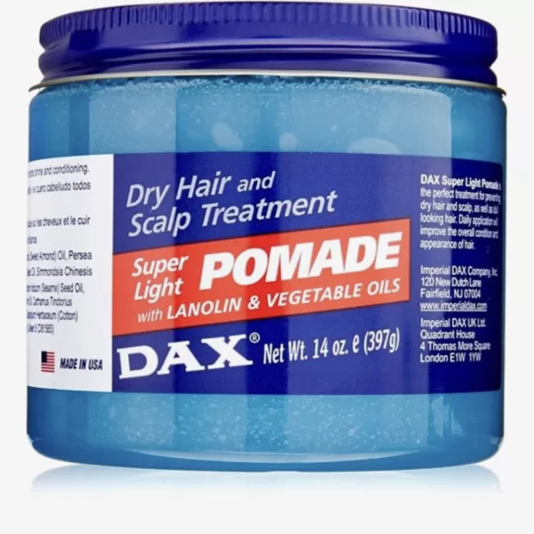 DAX Pomade Super Light - Haar- und Kopfhautbehandlung, verhindert Trockenheit, verleiht Glanz, beugt Haarbruch vor, für weiches, glattes Haar.