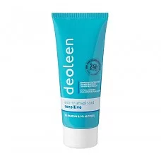 Deoleen Deodorant Crème Sensitive 60ml – Hypoallergene, alcoholvrije, parfumvrije anti-transpirant voor gevoelige huid, 24 uur bescherming.