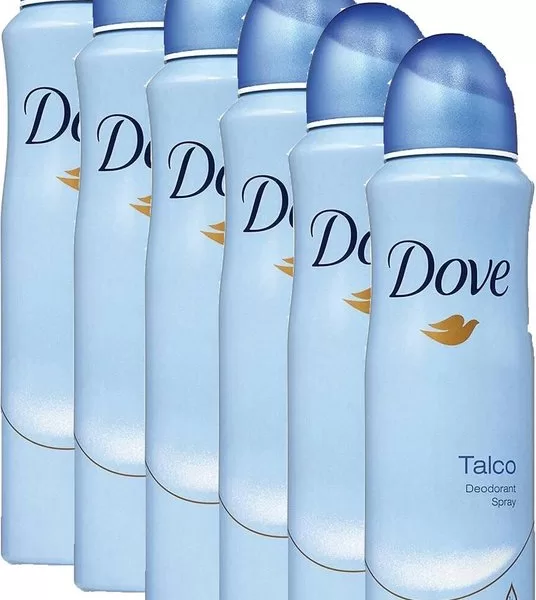 Dove Deodorant Deospray Talco 6x150 ml - Effectieve, Alcoholvrije Bescherming met Talk voor Langdurige Frisse Geur