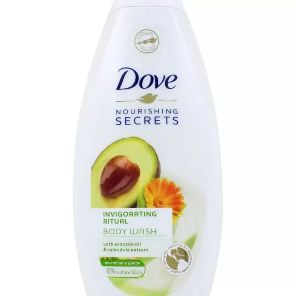 Dove Douchegel Nourishing Secrets, 450 ml - Avocado-olie & Goudsbloemextract, Verfrissend Ritueel, Midden-Amerikaanse Schoonheid