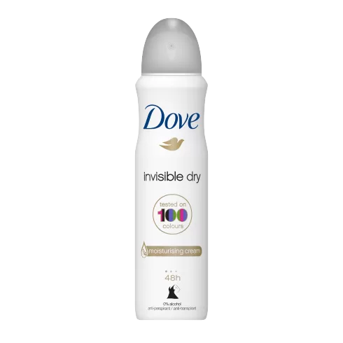 Dove Invisible Dry Deodorant Spray 150ml - 100% Onzichtbaar, Beschermt Kleding, 24-uurs Bescherming, Frisse Geur, Zweetbestendig