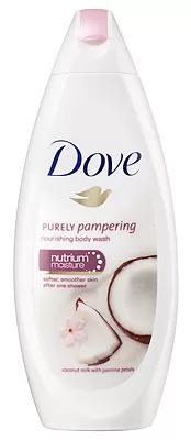 Dove Purely Pampering Douchegel Kokosmelk & Jasmijn 250 ml - Hydraterende, Verwennende Douchecrème voor een Zachte, Gevoede Huid