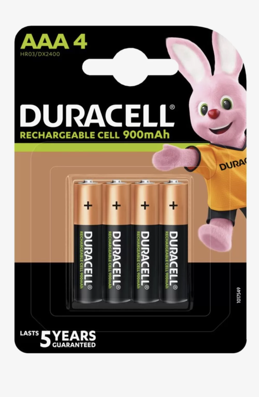 Duracell Oplaadbare AAA Batterijen 900mAh - 4 Stuks, Tot 100x Opladen, Vooraf Opgeladen, Ideaal voor Controllers en Elektronica