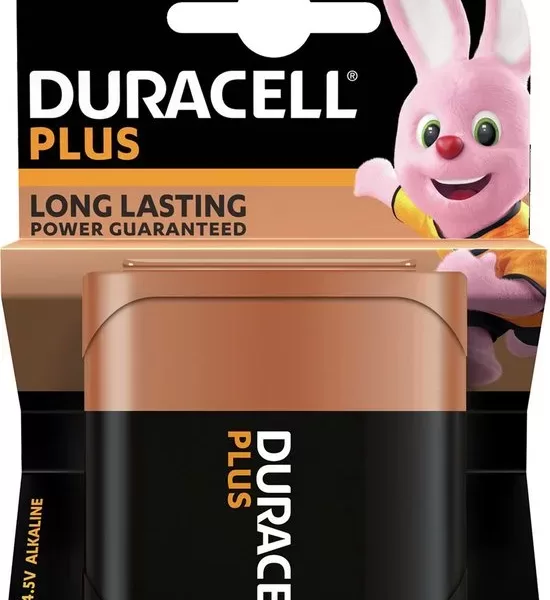 Duracell Plus Power 4.5V Alkaline Batterij - Langdurig Vermogen voor Afstandsbedieningen en Apparaten - 1 Stuk - Betrouwbare Prestatie