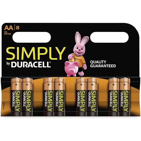 Duracell Simply AA Alkaline Batterien - 12 Stück (3er Pack) - Einweg-Batterien - zuverlässige Energie für Geräte - 36 Stück total