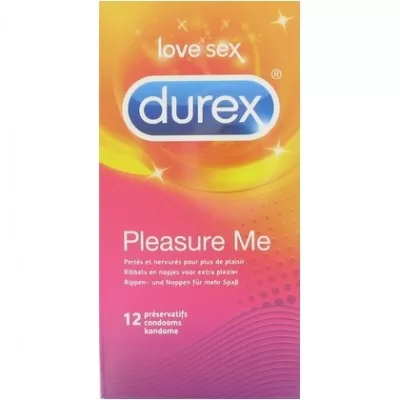 Durex Pleasure Me Kondome – Extra dünn für intensives Vergnügen, 12 Stück, latexfrei, für mehr Sensation und Sicherheit beim Sex