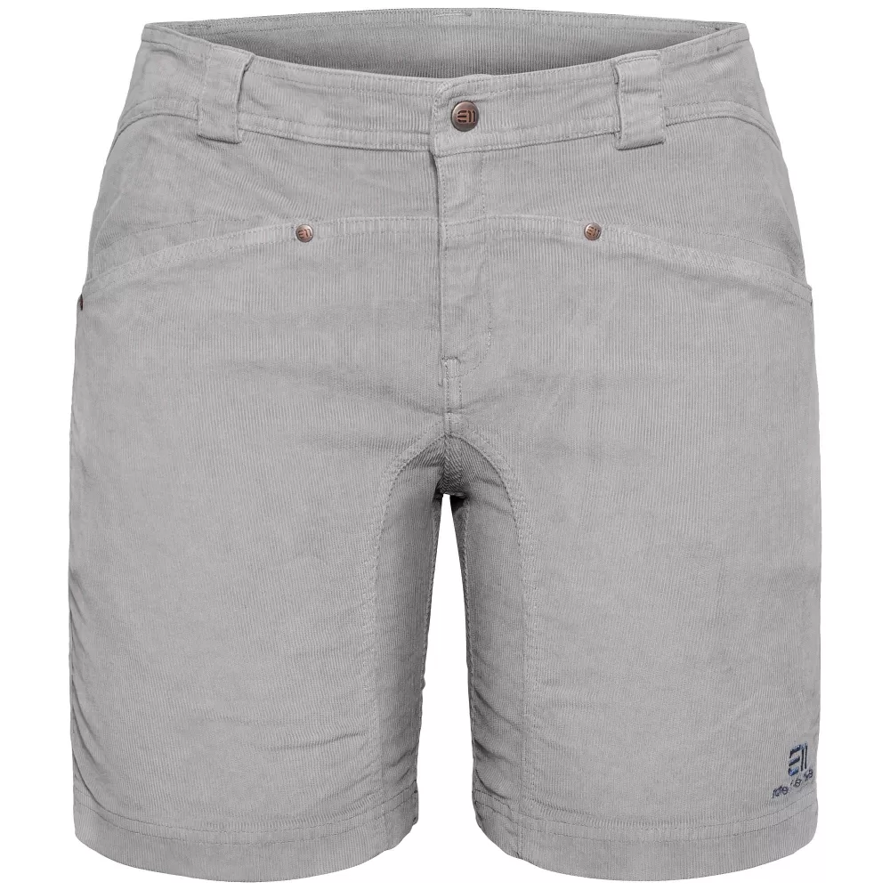 ELEVENATE Damen Après Cord Shorts - Größe M, elastisches Material, 2 Taschen, Beintasche mit Reißverschluss, lässiger Stil für Alltag & Après Ski