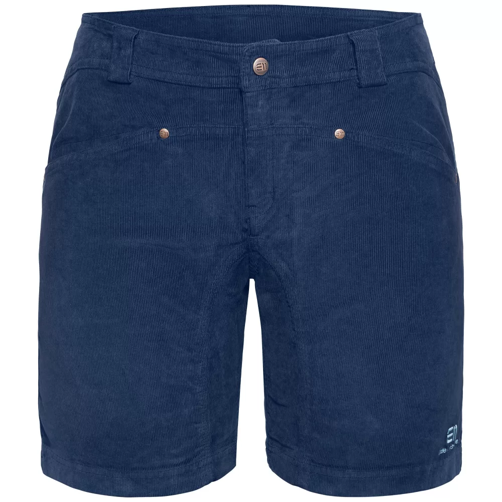 Elevenate Après Cord Shorts für Damen – Größe M, Insignia Blue, elastisches Cordmaterial, 2 Taschen, Kordelzug, sportlich & bequem