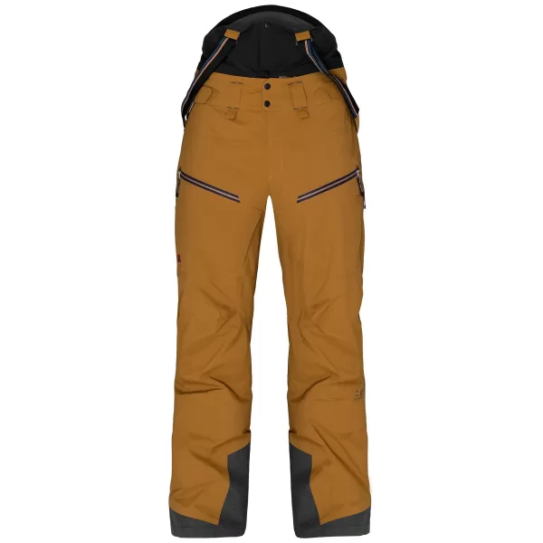 ELEVENATE Bec de Rosses Herren Ski-Hose - Gore-Tex Pro, Größe L, Pecan Brown, abnehmbarer Latz, atmungsaktiv, robust, für Freeride Abenteuer