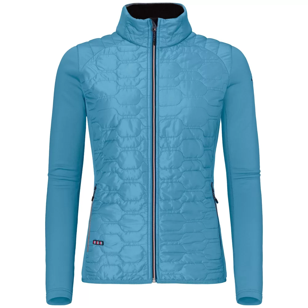 ELEVENATE Fusion Jacke Damen - Größe M, Nordic Blue, Hybridjacke, leicht, elastisch, recyclebar, PFC-frei, vielseitig für Sport & Freizeit