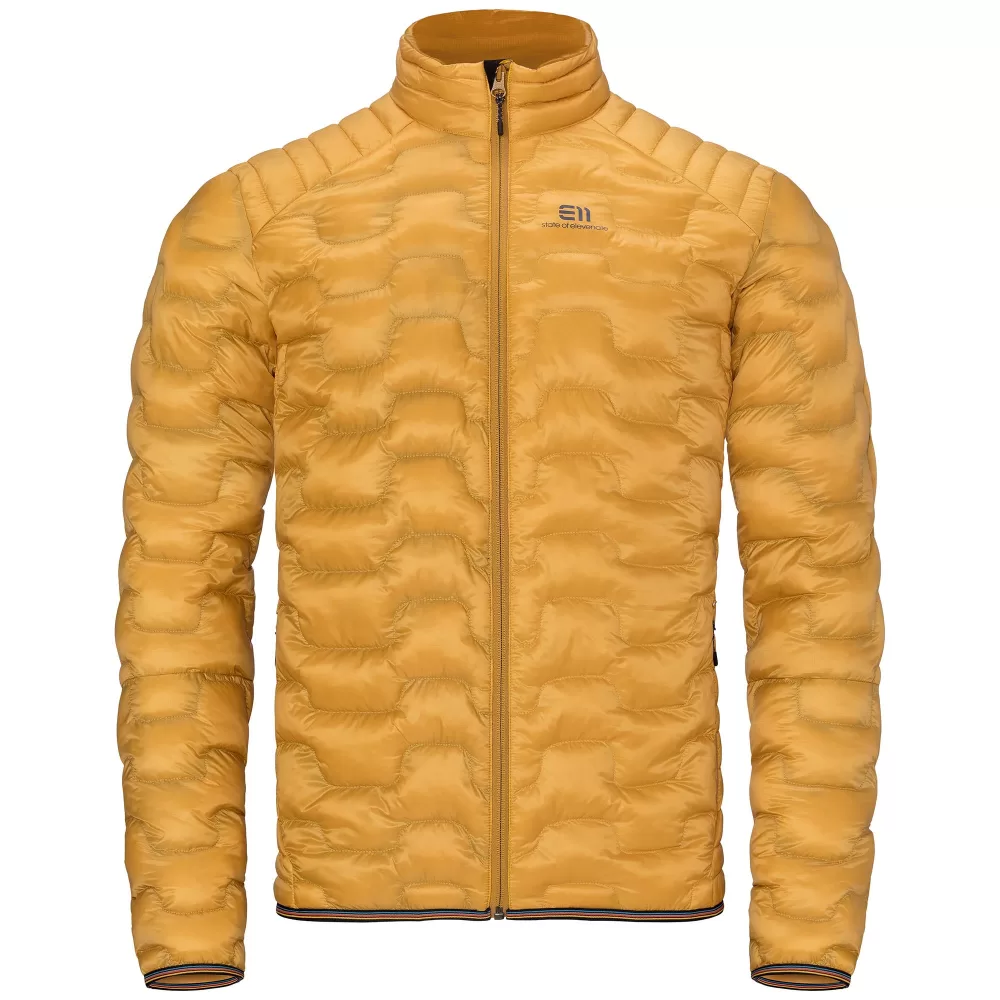 Elevenate Motion Down Jacket Herren L - Mineral Yellow, leicht, wärmend, wasserdicht, isoliert, ideal zum Skifahren, recyceltes Material.