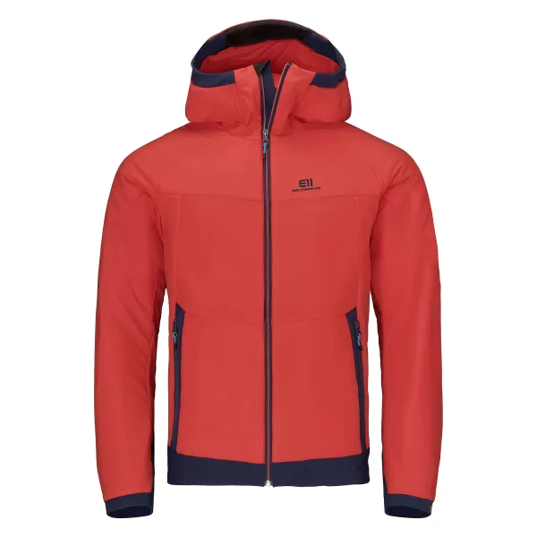 ELEVENATE Herren Transition Isolationsjacke, Größe L, Red Glow Solid – Leicht, atmungsaktiv, 4-Way Stretch, ideal für Ski & Bergaktivitäten