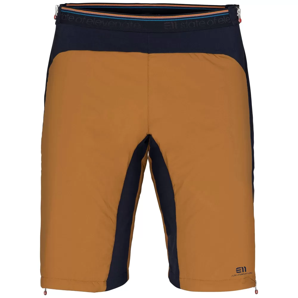 ELEVENATE Herren Transition Shorts – Größe L, Pecan Brown, leicht, atmungsaktiv, wasserabweisend, isolierend, elastisch, ideal für Ski & Outdoor