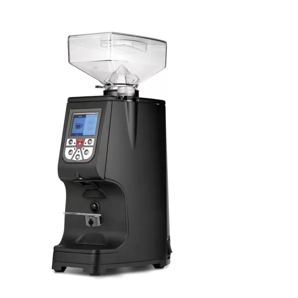 Eureka Atom 60E Kaffeemühle - Schwarz, 60mm Mahlwerk, Silent Grinding, Elektronischer Timer, Für Espresso & Filterkaffee, 450W, 510g Trichter