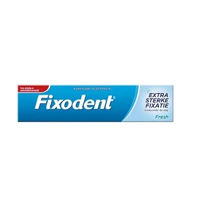 Fixodent Fresh Kleefpasta 47g - Sterke Hechting, Verbeterd Comfort, Bescherming tegen Voedselresten - Voor Kunstgebitten - Munt Smaak