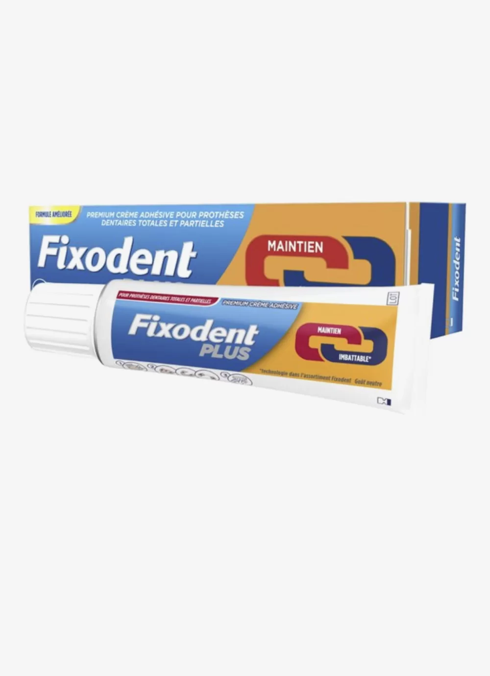 Fixodent Kleefpasta Plus Dual Power Premium 40g - Langdurige hechting, lichte muntsmaak, voorkomt voedselresten, ideaal voor kunstgebitten