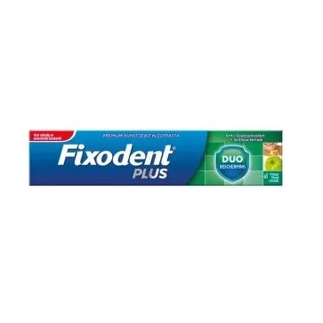 Fixodent Kleefpasta Plus Duo Bescherming 40g - Sterke Hechting, Antibacterieel, Frisse Muntsmaak, Voor Kunstgebitten, Langdurige Afdichting