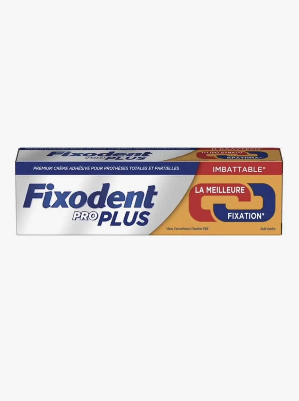 Fixodent Pro Plus Dual Power Kleefpasta - 40g - Neutrale smaak, 88% fixatie, langdurige grip voor kunstgebit, voorkomt voedselresten.