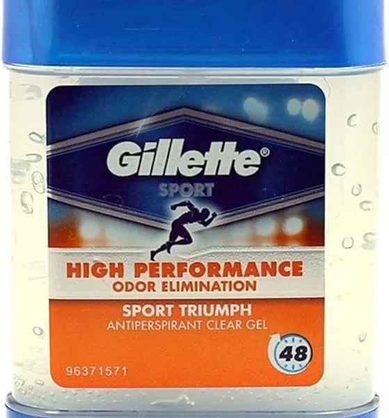 Gillette Deodorant Stick Gel Sport Triumph – 48h Antiperspirant für Männer, klare Anwendung, bleibt ohne weiße Rückstände, 4er Pack