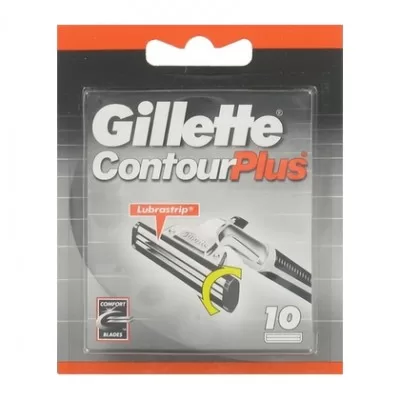 Gillette Contour Plus Rasierklingen - 10 Stück, präzise Rasur, ergonomisches Design, für eine glatte Haut, ideal für tägliche Anwendung