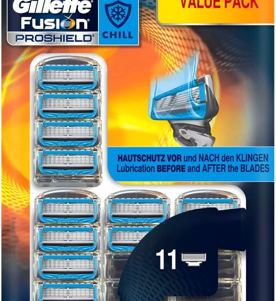 Gillette Fusion Proshield Chill - 11 Scheermesjes mit Flexball-Technologie & Hautschutzstreifen für ein glattes Ergebnis