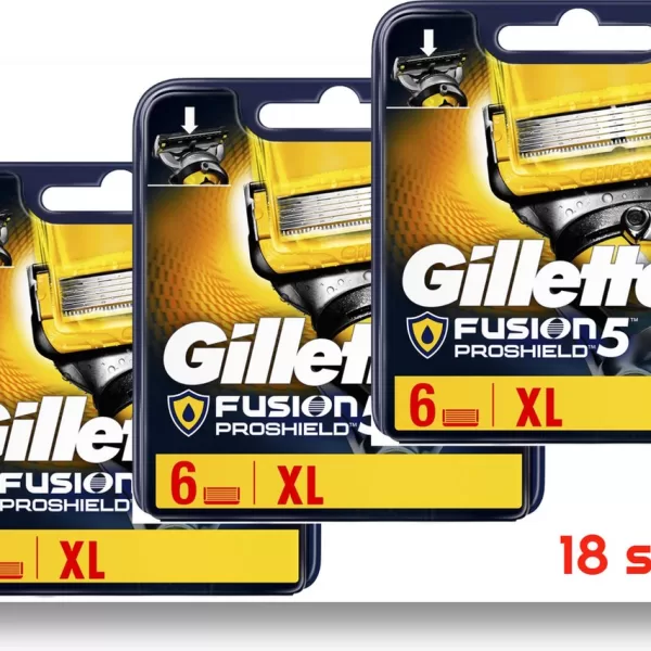 Gillette Fusion Proshield Rasierklingen - 18er Pack - Hochwertige Scheermesjes für sanfte und präzise Rasur