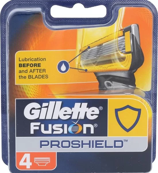 Gillette Fusion5 ProShield Scheermesjes voor Mannen – 12 Stuks (4x3) – 5 Anti-Frictiemesjes, Precisietrimmer, Geschikt voor Fusion5 systemen