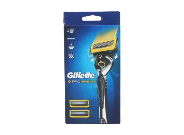 Gillette Fusion5 ProShield Scheersysteem met 3 Mesjes - 5 ProBlades, ComfortGlide, FlexBall, Precisietrimmer, Langdurige Prestaties