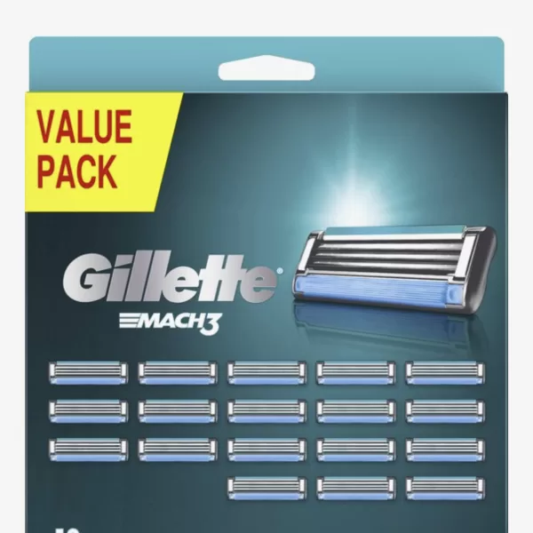 Gillette Mach3 Navulmesjes - 18 Stuks, 3 Mesjes, Sterker dan Staal, Tot 15 Scheerbeurten per Mesje, Voor een Gladde Scheerbeurt