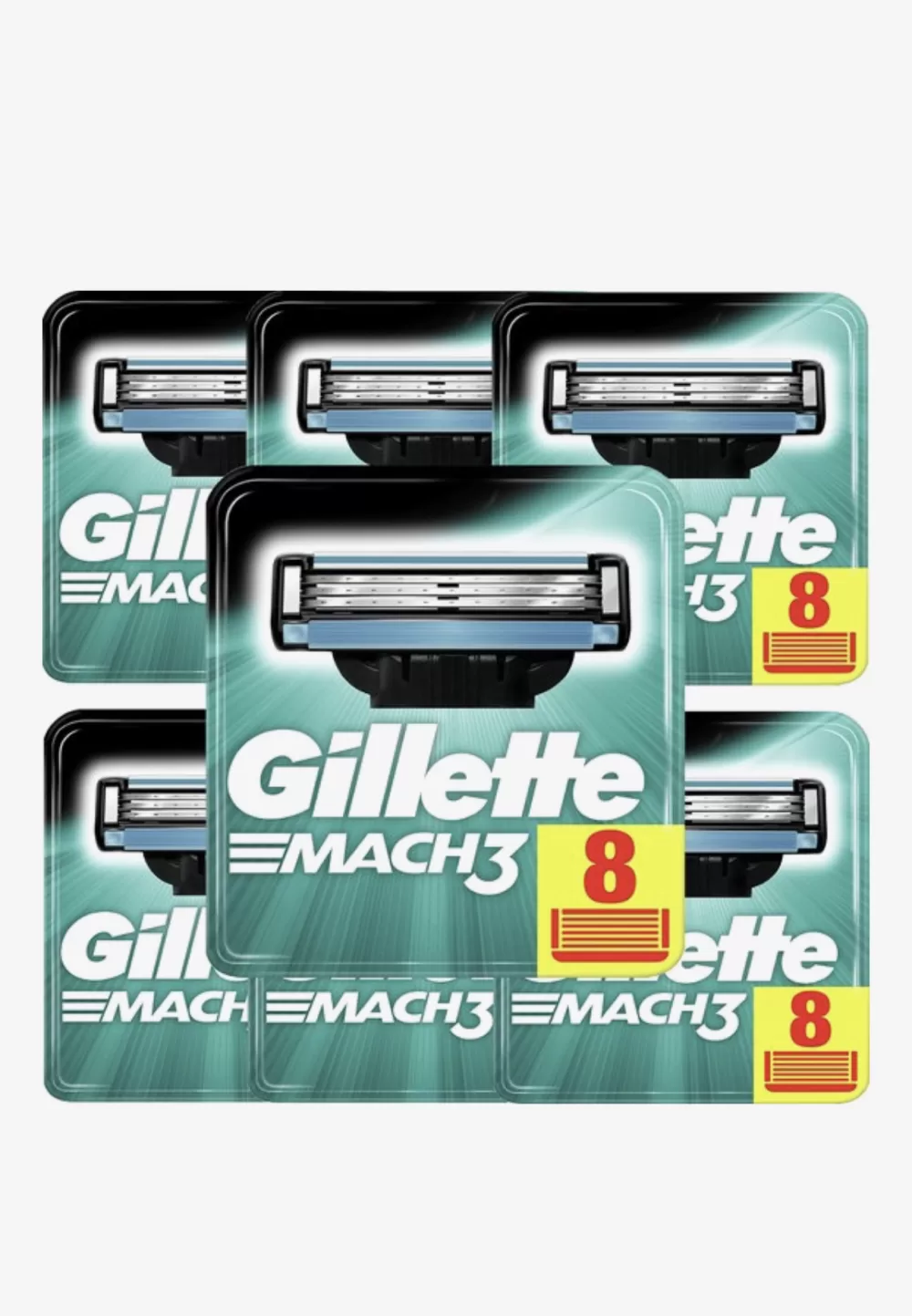 Gillette Mach3 Scheermesjes 56 Stuks - 8 Pack x 7 DuraComfort Mesjes, Skin Guard & Gelstrip voor Comfort & Bescherming tegen Roodheid