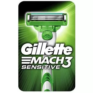 Gillette Mach3 Sensitive Rasierer für Männer – 3 Klingen, DuraComfort, Skin Guard, ergonomischer Griff, bis zu 15 komfortable Rasuren