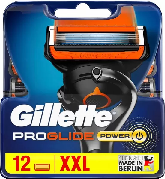 Gillette ProGlide Power Scheermesjes voor Mannen - 12 Navulmesjes, FlexBall Technologie, Comfort Guard, Antifriction Mesjes, Precisietrimmer