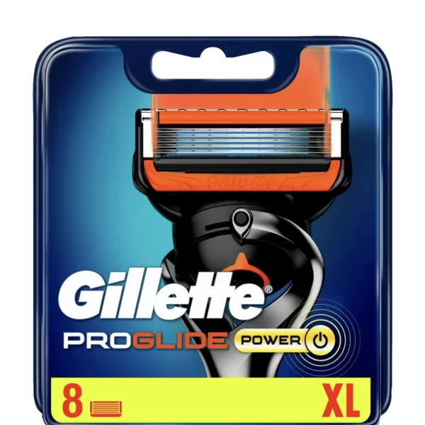 Gillette Proglide Power Scheermesjes - 8 Stuks, Vernieuwd met Precisietrimmer, Geavanceerde Coating & Verbeterde Lubrastrip