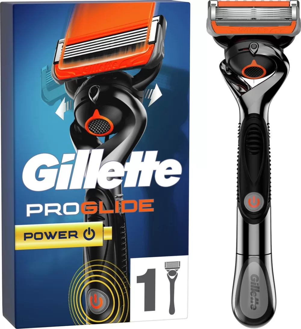 Gillette ProGlide Power Scheersysteem voor Mannen - 5 Mesjes, FlexBall Technologie, Micropulsen, Precisietrimmer voor Comfortabel Scheren