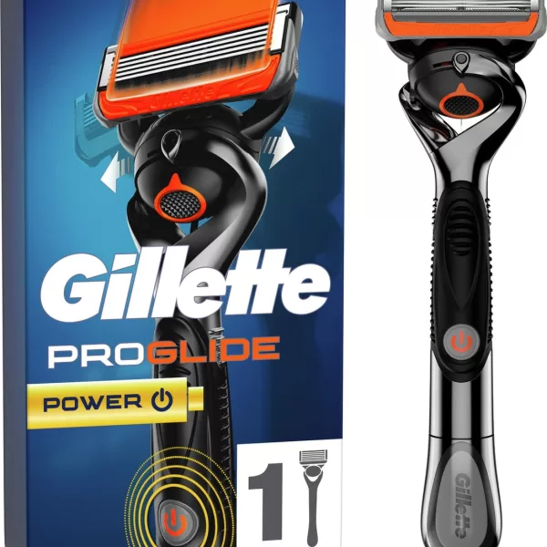 Gillette ProGlide Power Scheersysteem voor Mannen - 5 Mesjes, FlexBall Technologie, Micropulsen, Precisietrimmer voor Comfortabel Scheren