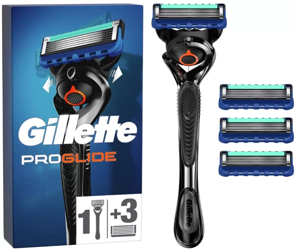 Gillette ProGlide Scheerapparaat met 3 Flexball Scheermesjes - Nauwkeurige, Comfortabele Scheerbeurt voor Heren