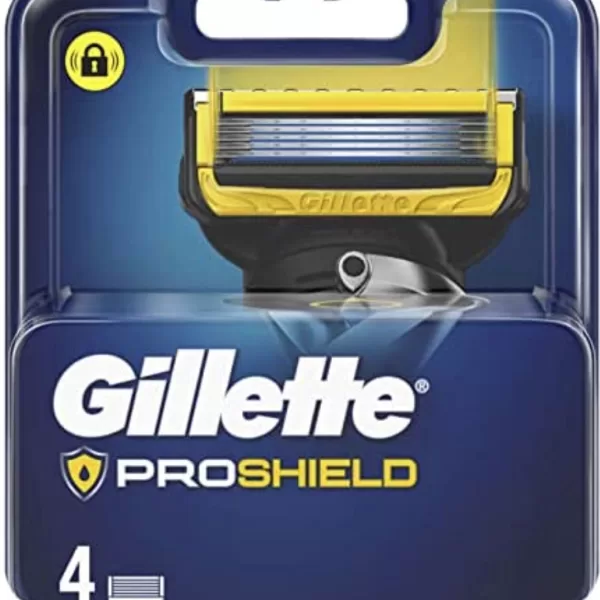 Gillette ProShield Fusion5 Mesjes voor Mannen - 4 Stuks, 5 Anti-Frictiemesjes, Precisiestijlt trimmer, Bescherming tegen Irritatie