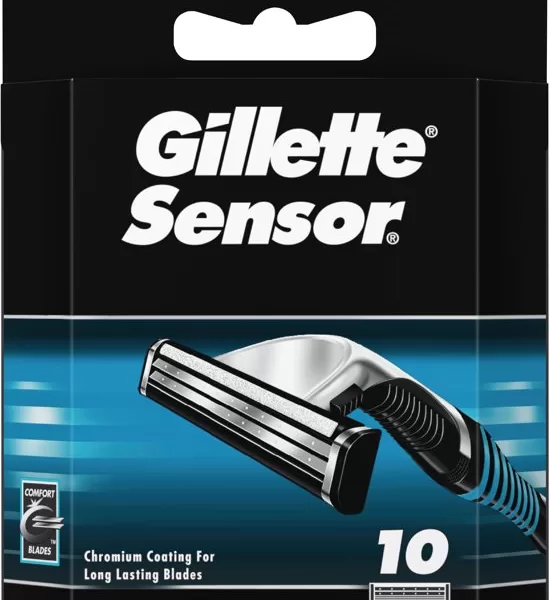 Gillette Sensor Excel Scheermesjes (10 Stuks) - Voor Mannen, Comfortabele Scheerbeurt, Dubbele Mesjes, Past in Brievenbus, Geschikt voor Alle Sensor Systemen