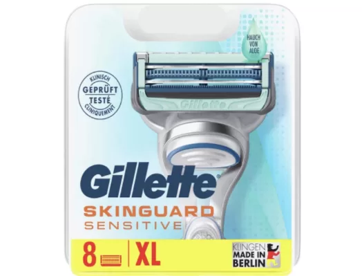 Gillette SkinGuard Sensitive Rasierklingen 8er Pack - Ideal für empfindliche Haut, schützt vor Irritationen & sorgt für sanftes Rasieren