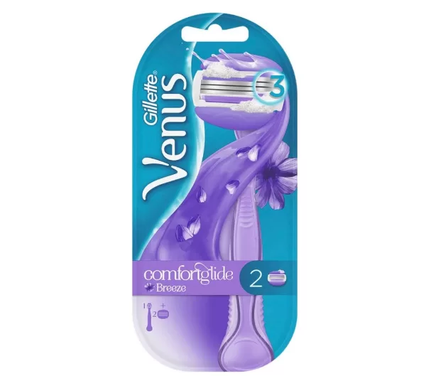 Gillette Venus ComfortGlide Breeze Scheermesjes voor Dames - 8 Navulmesjes met 3 Mesjes & Geïntegreerde Scheergelkussentjes voor een Zachte Huid