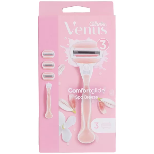 Gillette Venus ComfortGlide Spa Breeze Scheermes voor Vrouwen - 3 Scheermesjes, Flexibele Scheerkop, Zijdezacht Resultaat, Geur van Witte Thee