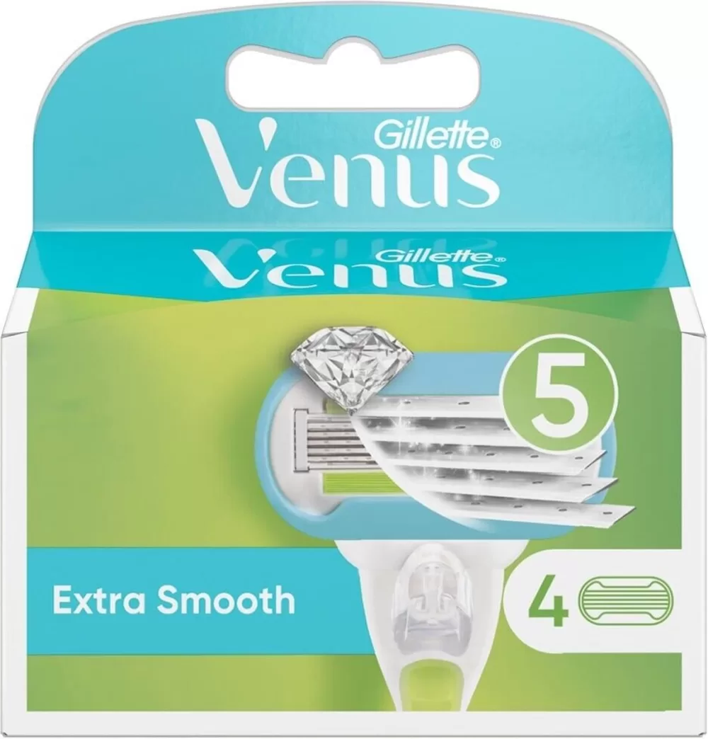 Gillette Venus Embrace Scheermesjes voor Vrouwen - 4 Stuks - Nieuwe Verpakking, Soepele Scheerervaring, Voor Zachte Huid