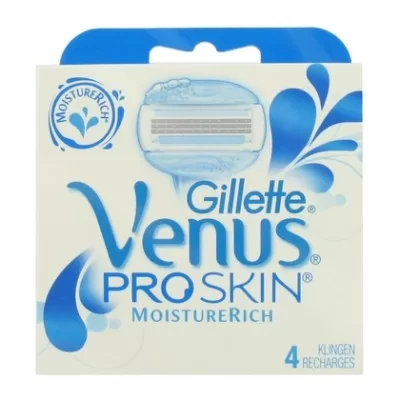 Gillette Venus Pro Skin Rasierklingen für Frauen - 4 Stück, sanfte Hautpflege, glatte Rasur, für empfindliche Haut, ideal für tägliche Anwendung