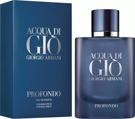 Giorgio Armani Acqua di Giò Profondo 75 ml Eau de Parfum für Herren – Aromatische Fougere mit Mandarinen, Bergamot und Patchouli